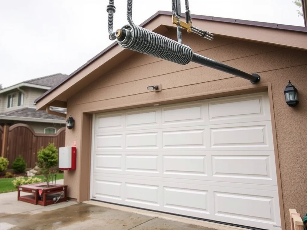 Garage Door Spring Repair editorial image for Foster City garage door service